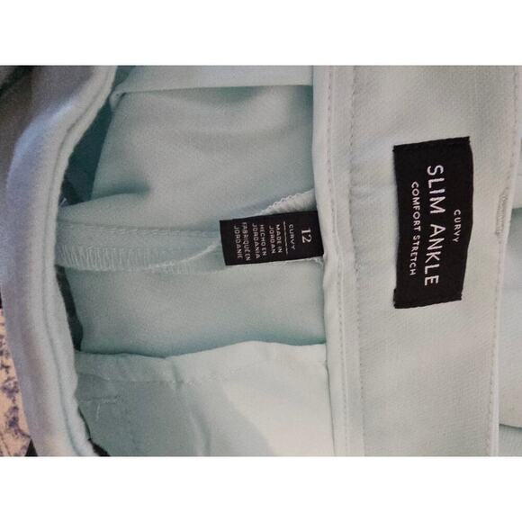 WHBM Elle Slim Ankle Lightweight Comfort Stretch Pant light green 12 new WP188 - Picture 8 of 13